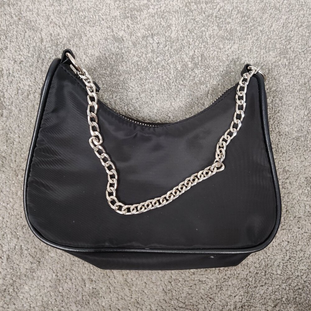 Ardene Women's Shoulder Bag Black Chain Shoulder Strap Work Leisure Casual Chic